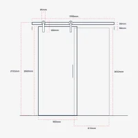 Dakota Barn Style Sliding Door - Image 2