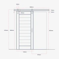 Cascade Barn Style Sliding Door - Image 2