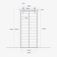 Roma Bi-Fold Barn Style Sliding Door - Image 3